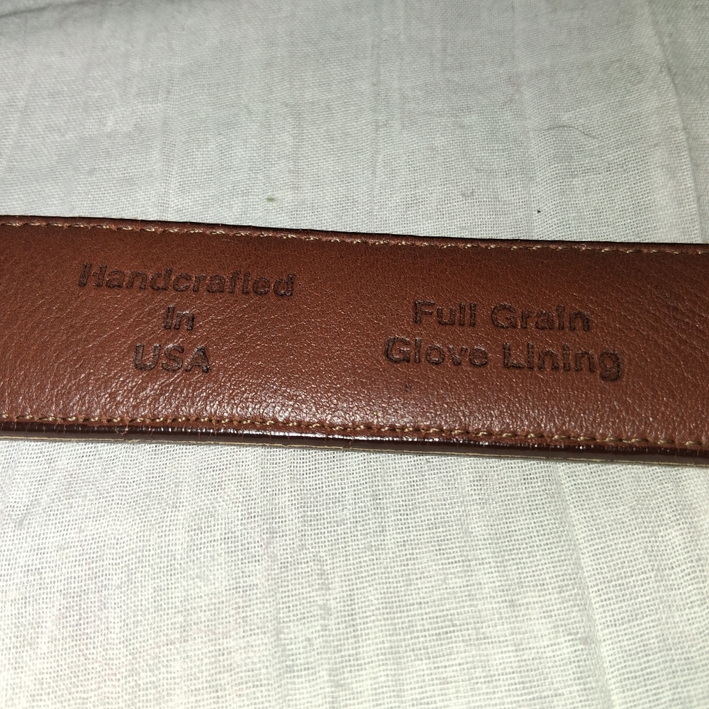 Brighton Brown Leather Belt with Silver Buckle - Picture 5 of 10
